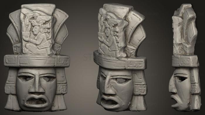 3D model Mayan Mask 2 (STL)